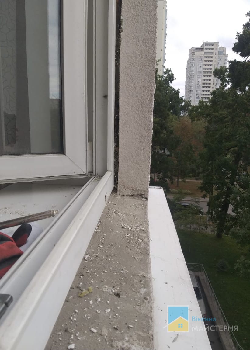 Герметизация окон и замена отлива